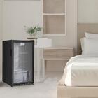 Frigobar Expositor Vertical Hq Vidro Duplo 95 Litros Preto Hq