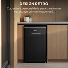 Frigobar Midea MDRD142RTD303 93L Degelo Manual Bivolt Preto