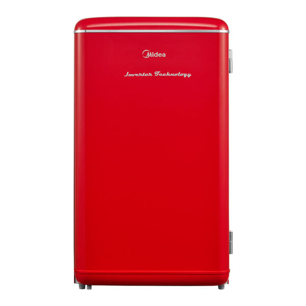 Frigobar Retrô Vermelho 93l Inverter Bivolt Midea Mdrd142rtd3