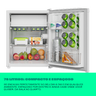Frigobar Simples Consul CRC08MB 76L Manual 110V Branco
