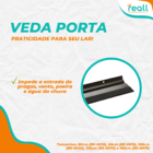 Friso De Vedação Em Alumínio - 100 Cm - Fumê - Kit C/ 2 Pçs