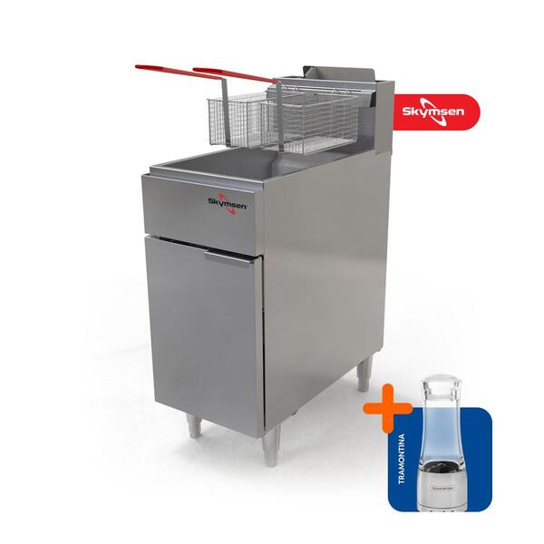 Fritadeira A Gás Industrial Inox Zona Fria 20 Litros Fg20 Sky