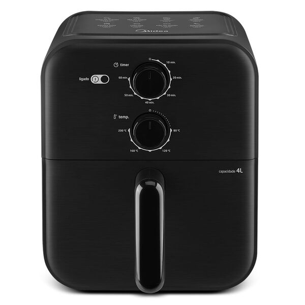 Fritadeira Air Fryer 4l Blackstone Preta Midea Maf400p0apk2 -