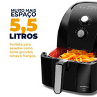 Fritadeira Air Fryer Britânia 5,5l Redstone Bfr50 Preta 1500w