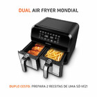 Fritadeira Air Fryer Dual Duplo Cesto 8l Mondial Afd-01-bi