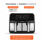 Fritadeira Air Fryer Dual Duplo Cesto 8l Mondial Afd-01-bi