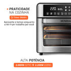 Fritadeira Air Fryer Forno Oven Digital 25l Mondial Preto E I
