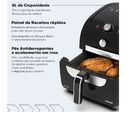 Fritadeira Air Fryer Itatiaia 8 Litros Preta Afita2003 – 220