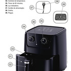 Fritadeira Air Fryer Koti 5,5l 1500w  Preta E Inox 110v Ou 22