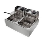 Fritadeira Elétrica 2 Cubas Aço Inox 12 Litros 220v 5000w
