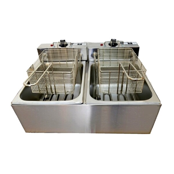Fritadeira Elétrica 2 Cubas Plus Aço Inox 10l 110v 3600w