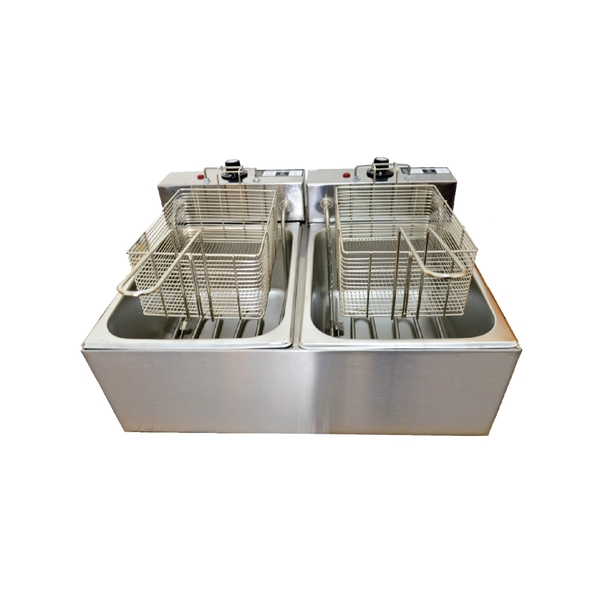 Fritadeira Elétrica 2 Cubas Plus Aço Inox 12l 220v 5000w