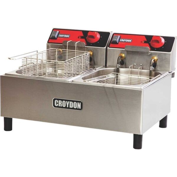 Fritadeira Elétrica 4,5 Litros 2 Cestos Fc2b Croydon 220v