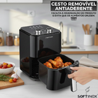 Fritadeira Elétrica Air Fryer 4,2l Sem Óleo Antiaderente 1300