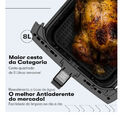 Fritadeira Eletrica Air Fryer Itatiaia 8l Preta Timer 60 Min