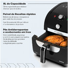Fritadeira Eletrica Air Fryer Itatiaia 8l Preta Timer 60 Min