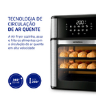 Fritadeira Elétrica Air Fryer Mondial Forno Oven Afo-12l-bi 1