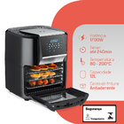 Fritadeira Elétrica Air Fryer Oven HQ 12 Litros 1700W Preto R