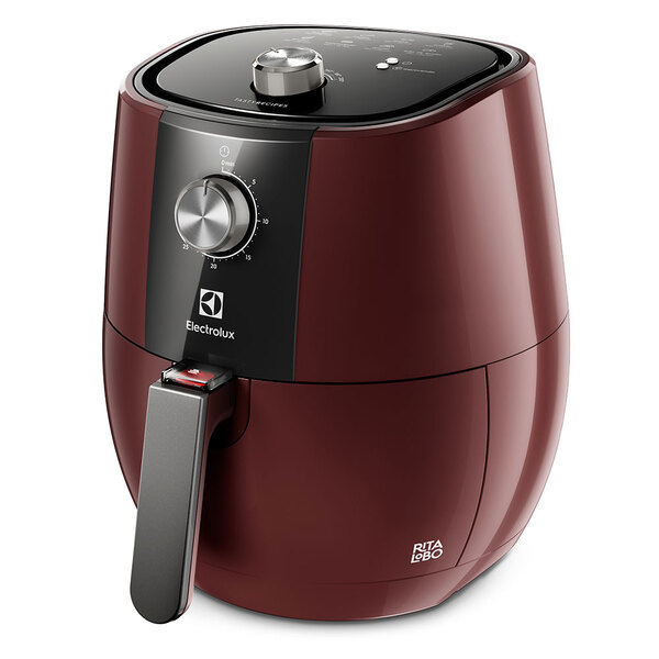 Air fryer 4 litros: fritadeira em vermelho escuro