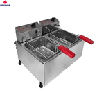 Fritadeira Elétrica Industrial Cesto 2 Cubas 10 Litros Inox 1