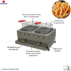 Fritadeira Industrial Cuba Dupla A Gás Aço Inoxidável 10l
