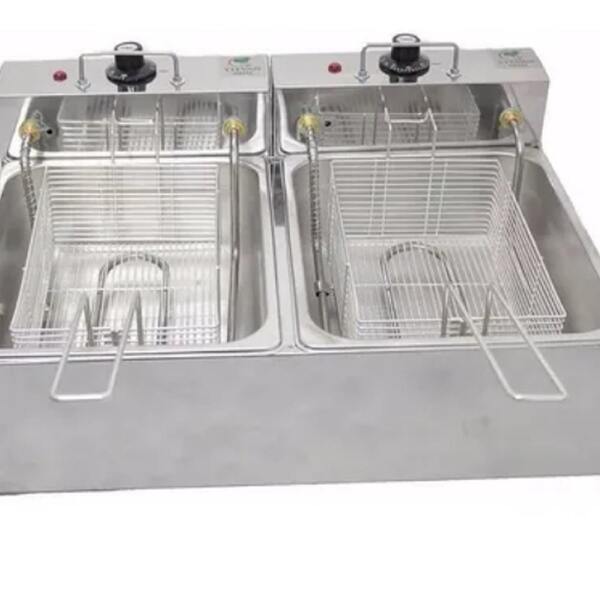 Fritadeira Industrial Elétrica Equipamentos Inox 10 L Prata