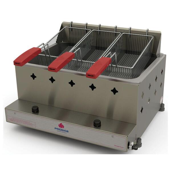 Fritadeira Profissional A Gás Progás Inox 1 Cuba 10 Litros Pr-30g ...