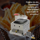 Fritadeira Retangular A Gás 5l 1 Cesto Progás  Pr-10g