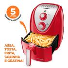 Fritadeira Sem Óleo Air Fryer 5l Mondial Vermelho E Inox 1900