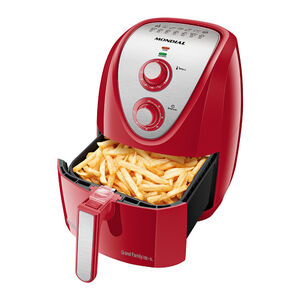 Foto de Fritadeira Sem Óleo Air Fryer 5l Mondial Vermelho E Inox 1900