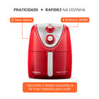 Fritadeira Sem Óleo Air Fryer 5l Mondial Vermelho E Inox 1900