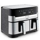 Fritadeira Sem Óleo Airfryer Arno Dual 8 3l Inox Digital 1800