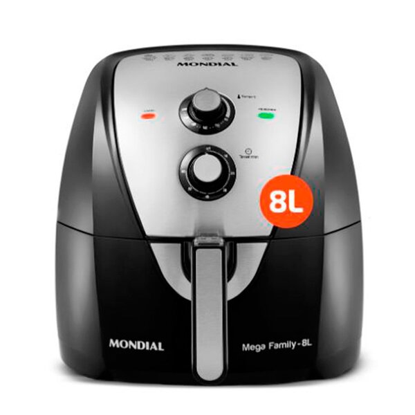 Fritadeira sem Óleo Mondial Air Fryer AFN-80-BI 8 Litros Pret
