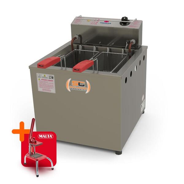 Fritador Industrial 2500w Elétrico Pr-100e Água E Óleo 13l Pr