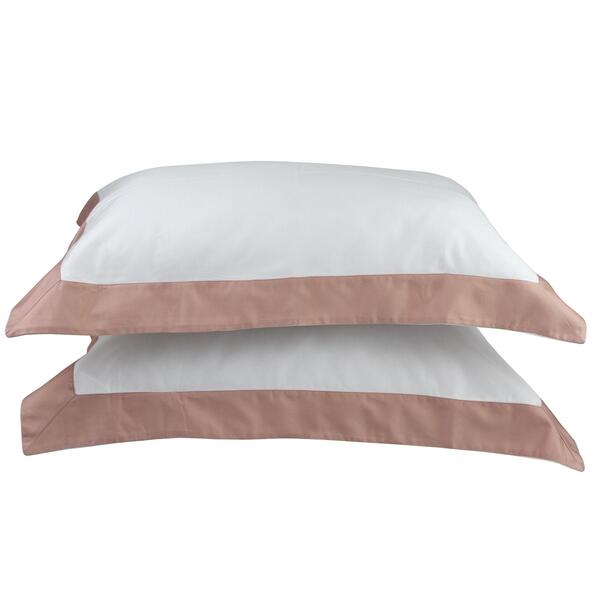 Fronha 400 Fios Com Aba Rosa - A\casa