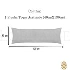 Fronha Altenburg Toque Acetinado 40x130 Slim Cinza