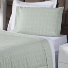 Fronha Avulsa 50x70cm Percal 200 Fios 100% Algodão  Grid Verde