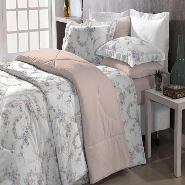 Fronha Avulsa Com Aba 100% Algodão 200 Fios Affetto Olívia Tê