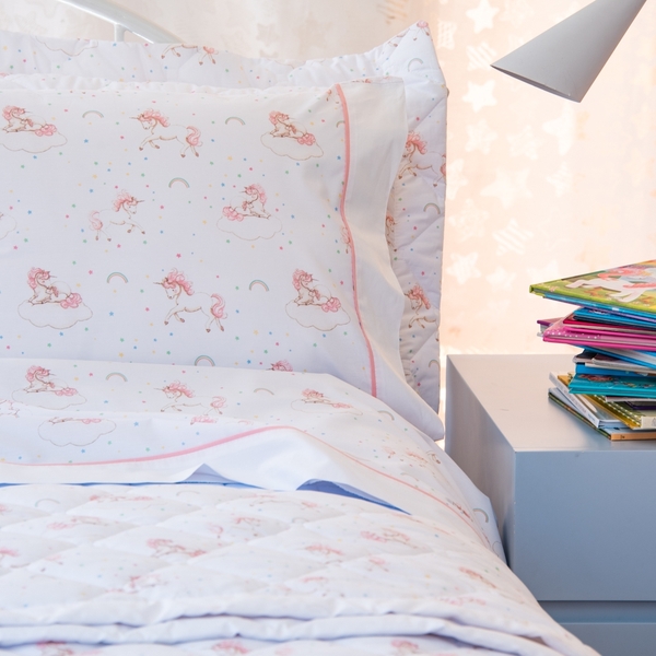 Fronha Avulsa Infantil 200 Fios Unicórnio - Scavone