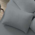 Fronha Avulsa Portallar Malha Lisa Cinza Linha Casa