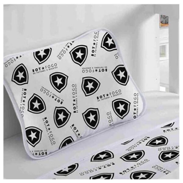 Fronha Avulso Buettner Baby Malha Estampada Botafogo Branca