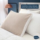 Fronha De Travesseiro Dupla Face Sherpa E Mantinha Bege