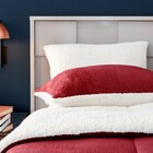 Fronha De Travesseiro Dupla Face Sherpa E Mantinha Vermelho