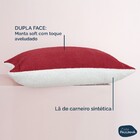 Fronha De Travesseiro Dupla Face Sherpa E Mantinha Vermelho