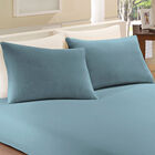 Fronha Lisa  Avulsa Microfibra Camesa Azul Un