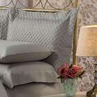 Fronha Matelasse Poliéster Cinza 50x90