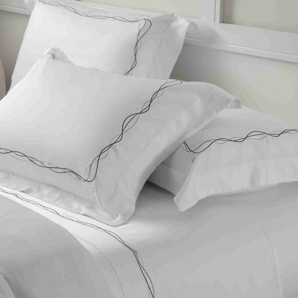 Fronha Par Bordada Windsor Branco/cinza Mix Kacyumara