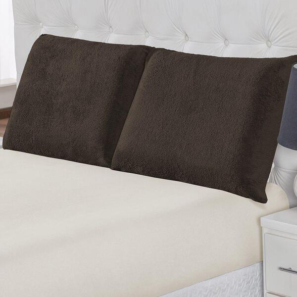 Fronha Par Inverno Manta Flannel 2 Peças - Marrom