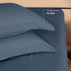 Fronha Slim Com 03 Abas Poliester - Para Travesseiro - Azul