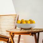 Fruta Limão Artificial 4 Unidades Para Arranjos De Mesa Com A